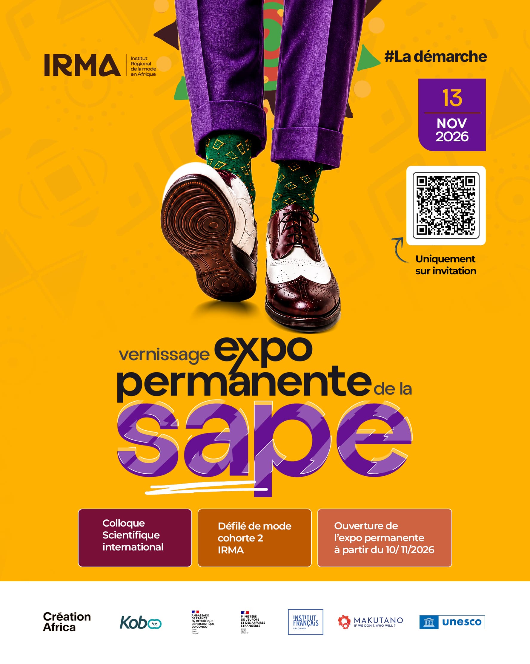 Affiche du vernissage de l’exposition permanente de la SAPE, le 13 novembre 2026